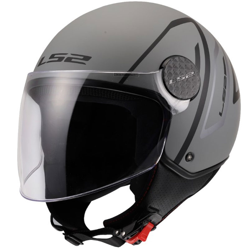 Atvērtā motocikla ķivere LS2 OF558 Sphere Lux II Minimum melna-pelēka