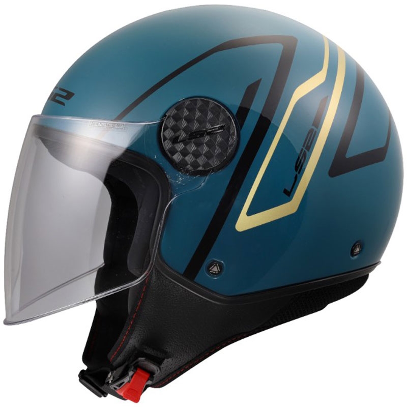 Atvērtā motocikla ķivere LS2 OF558 Sphere Lux II Minimum tumši zila-zaļa