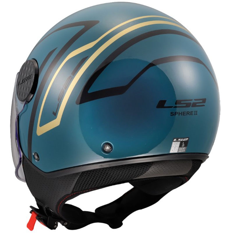 Atvērtā motocikla ķivere LS2 OF558 Sphere Lux II Minimum tumši zila-zaļa
