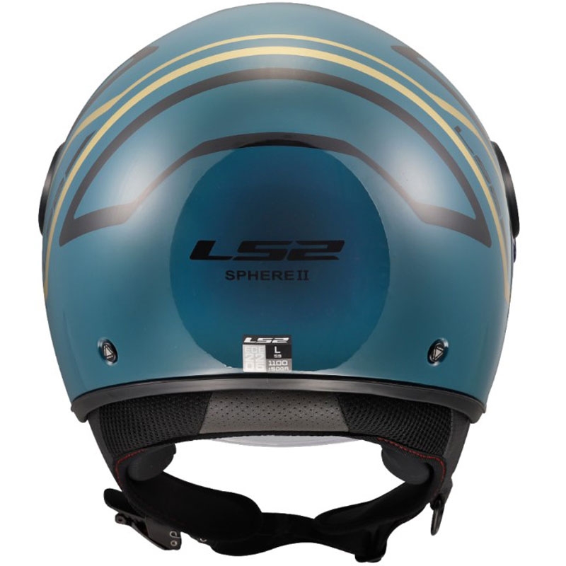Atvērtā motocikla ķivere LS2 OF558 Sphere Lux II Minimum tumši zila-zaļa