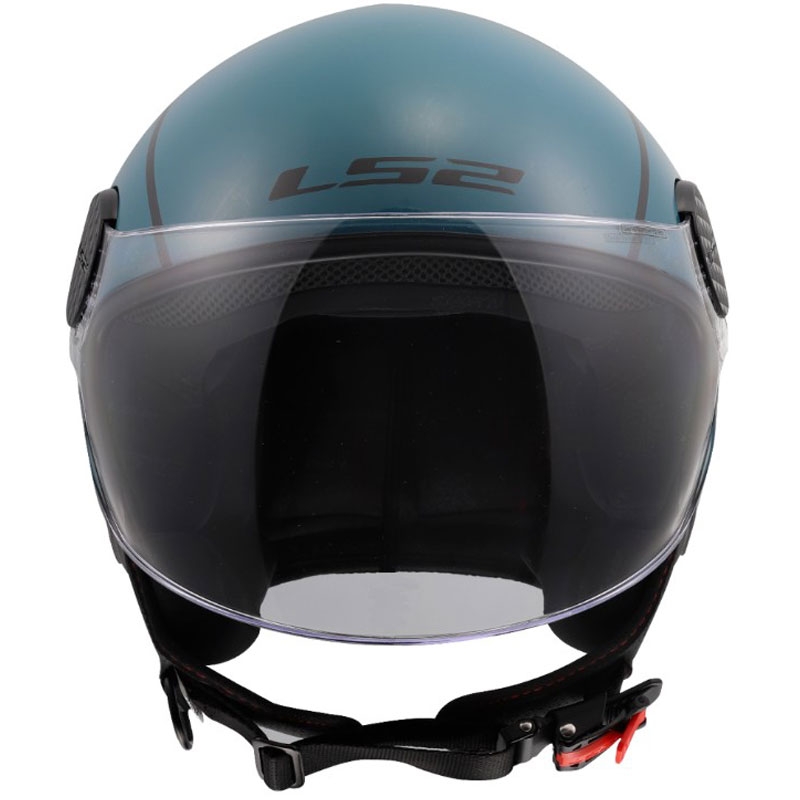 Atvērtā motocikla ķivere LS2 OF558 Sphere Lux II Minimum tumši zila-zaļa