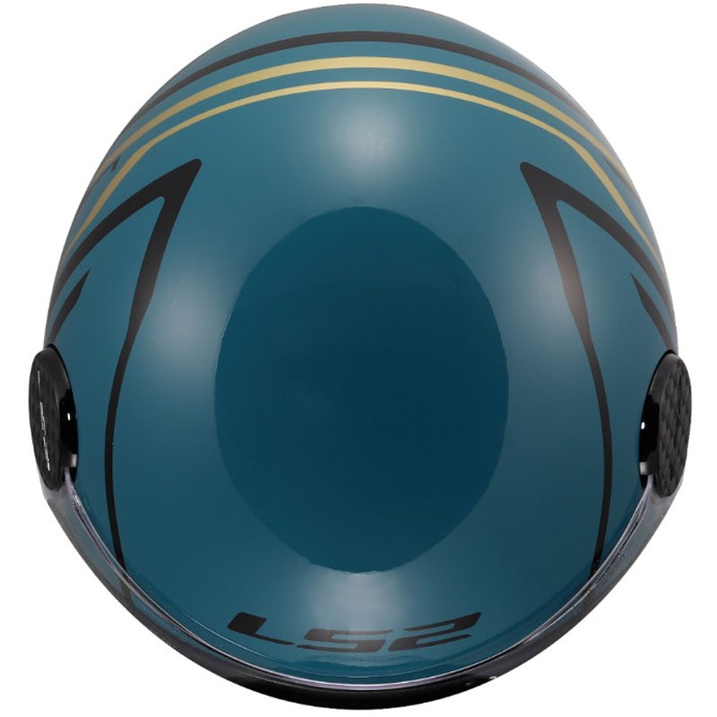Atvērtā motocikla ķivere LS2 OF558 Sphere Lux II Minimum tumši zila-zaļa