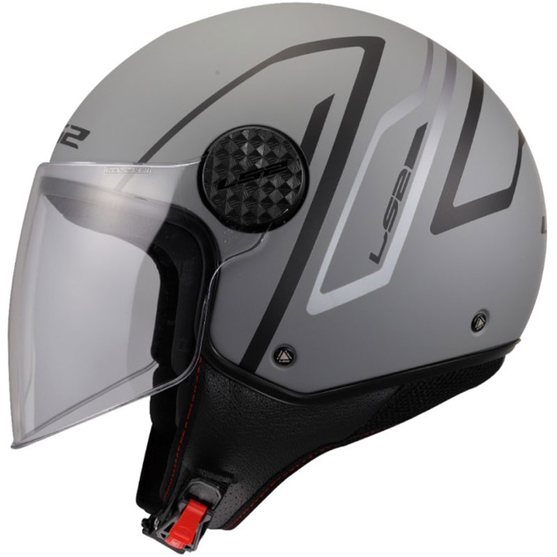 Atvērtā motocikla ķivere LS2 OF558 Sphere Lux II Minimum melna-pelēka