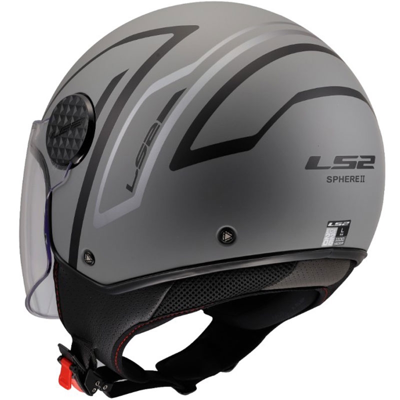 Atvērtā motocikla ķivere LS2 OF558 Sphere Lux II Minimum melna-pelēka