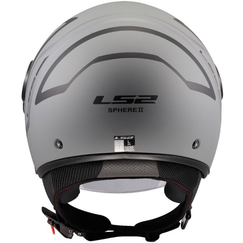 Atvērtā motocikla ķivere LS2 OF558 Sphere Lux II Minimum melna-pelēka