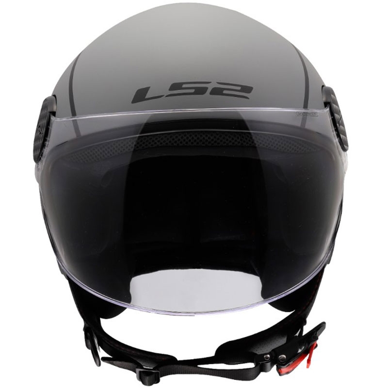 Atvērtā motocikla ķivere LS2 OF558 Sphere Lux II Minimum melna-pelēka