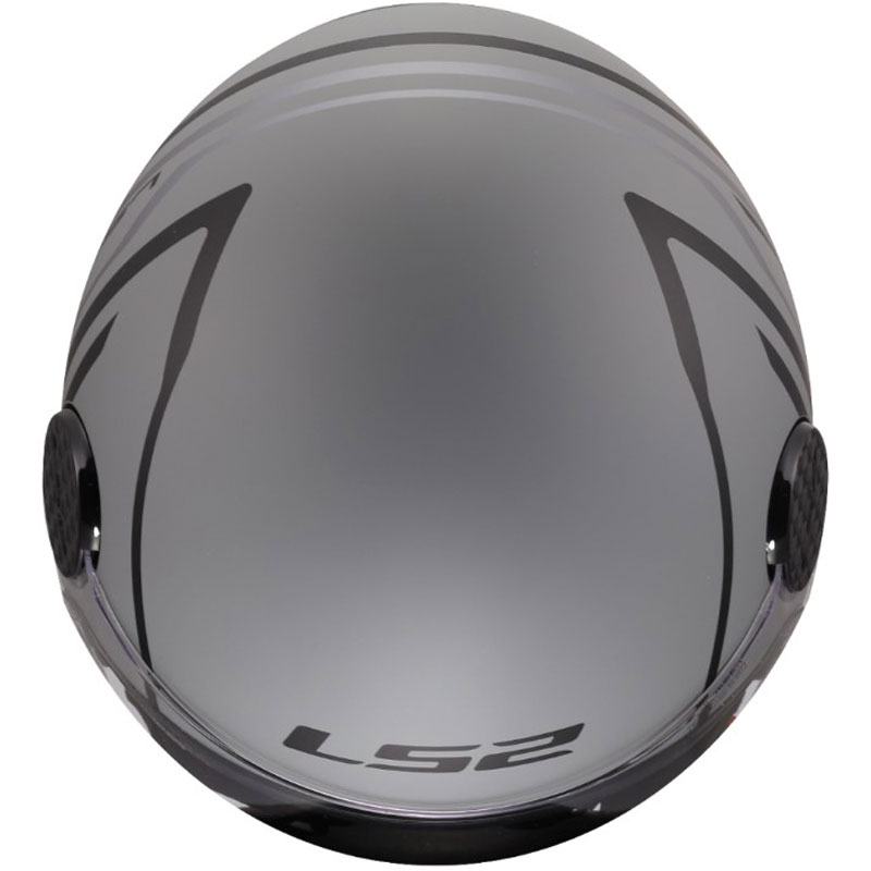 Atvērtā motocikla ķivere LS2 OF558 Sphere Lux II Minimum melna-pelēka