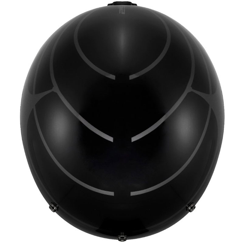 Atvērtā motocikla ķivere LS2 OF601 Bob II Cosmic spīdīgi melna-pelēka