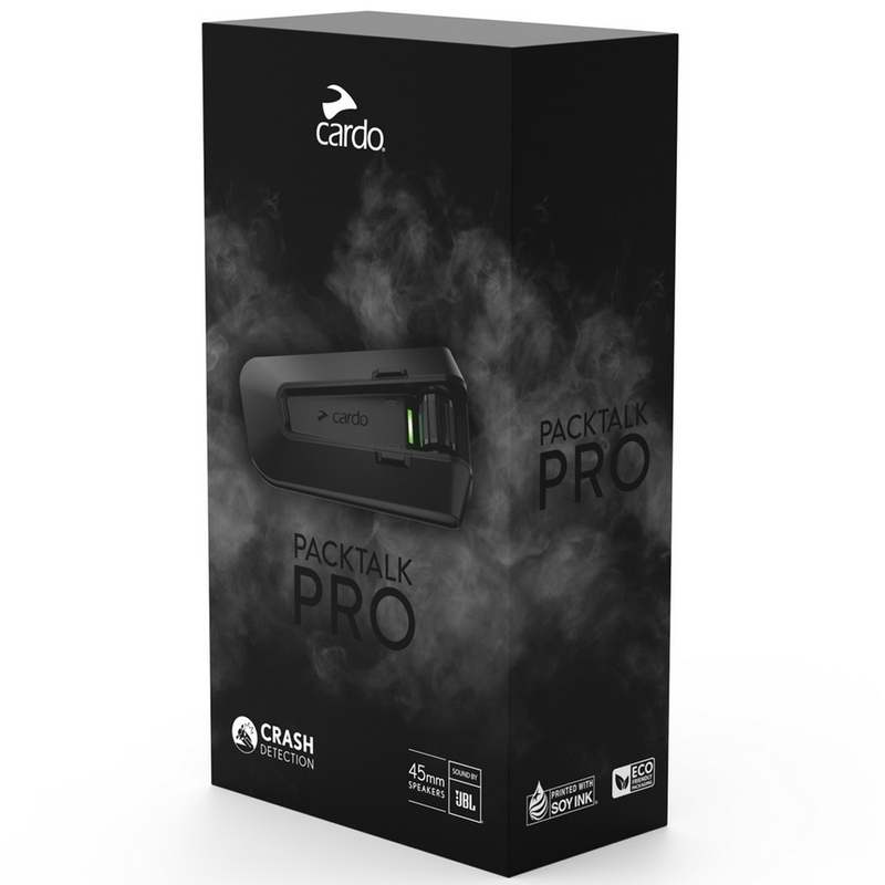 Bluetooth domofons CARDO PACKTALK PRO Duo melns