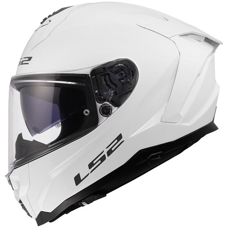 Pilna motocikla ķivere LS2 FF817 Challenger II Solid spīdīgi balta