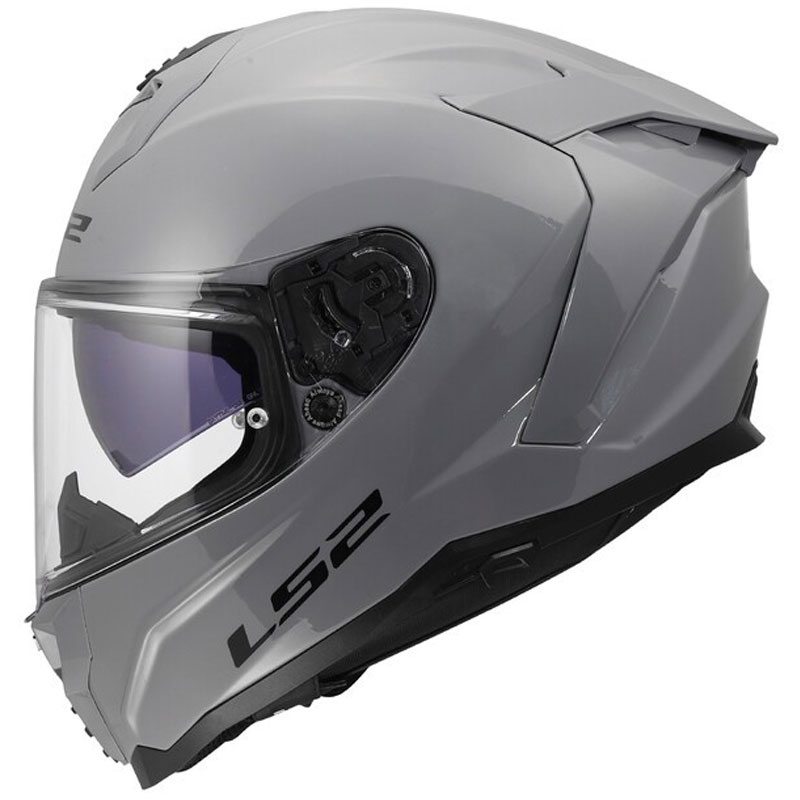 Pilna motocikla ķivere LS2 FF817 Challenger II Solid spīdīgi pelēka