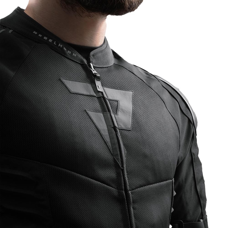 Rebelhorn Vandal 2 Air motocikla jaka, melna