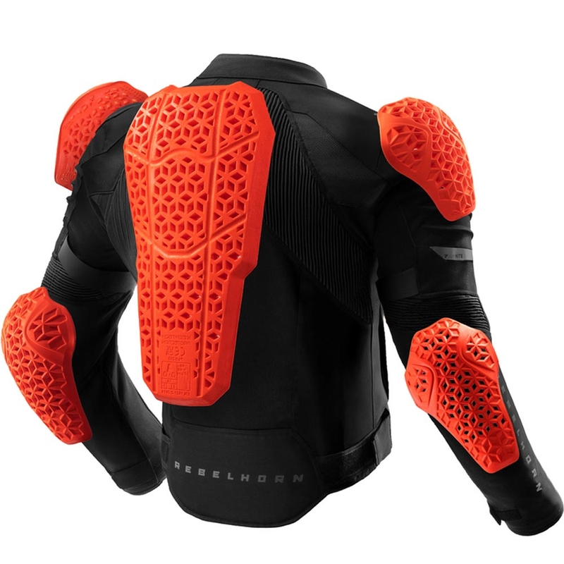 Rebelhorn Vandal 2 Air motocikla jaka melna-sarkana