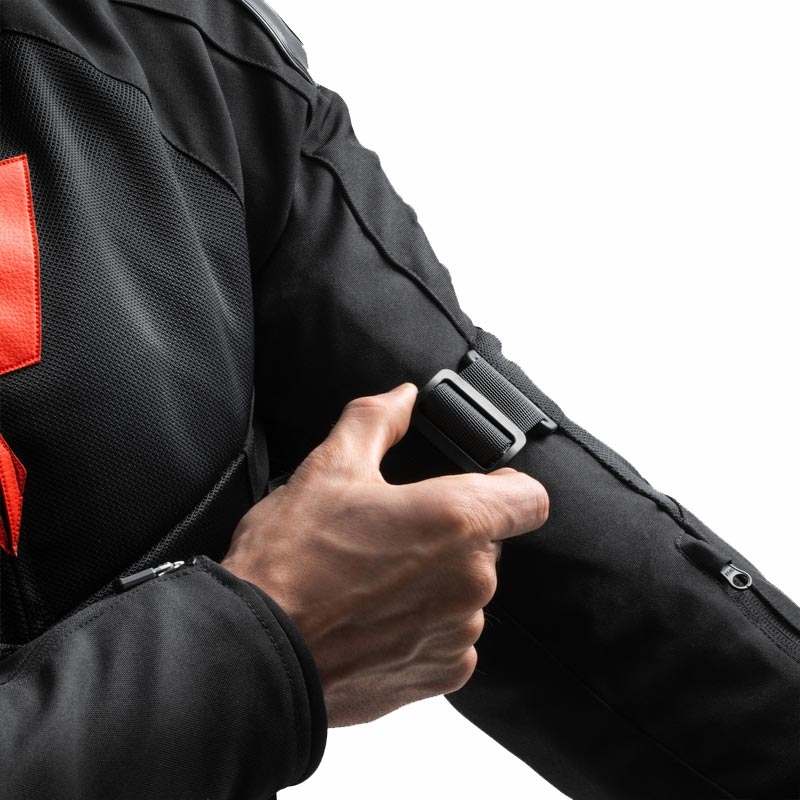 Rebelhorn Vandal 2 Air motocikla jaka melna-sarkana