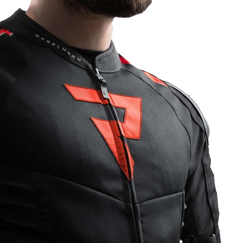 Rebelhorn Vandal 2 Air motocikla jaka melna-sarkana