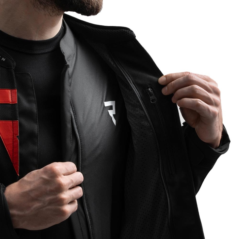 Rebelhorn Vandal 2 Air motocikla jaka melna-sarkana