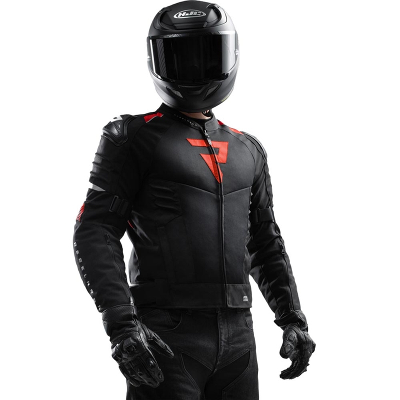 Rebelhorn Vandal 2 Air motocikla jaka melna-sarkana