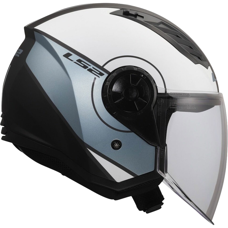 Atvērtā motocikla ķivere LS2 OF616 Airflow II Cover matēta pelēkzila