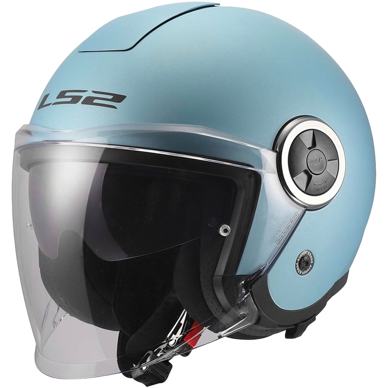 Atvērtā motocikla ķivere LS2 OF620 Classy Solid matēta pērļu zila