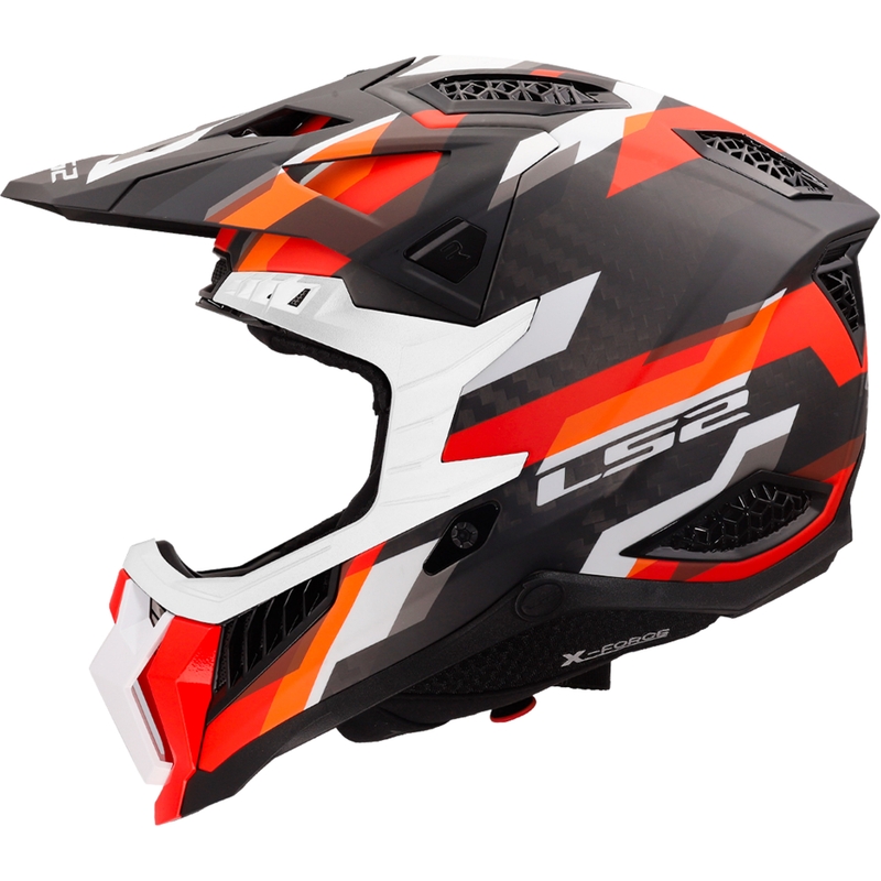 Motokrosa ķivere LS2 MX703 X-Force Phantom matēta oranžsarkana