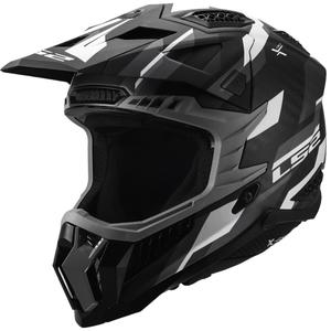 Motokrosa ķivere LS2 MX703 X-Force Phantom matēta melna-pelēka