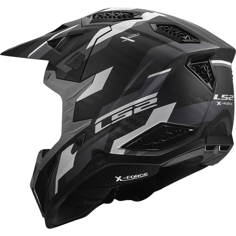 Motokrosa ķivere LS2 MX703 X-Force Phantom matēta melna-pelēka