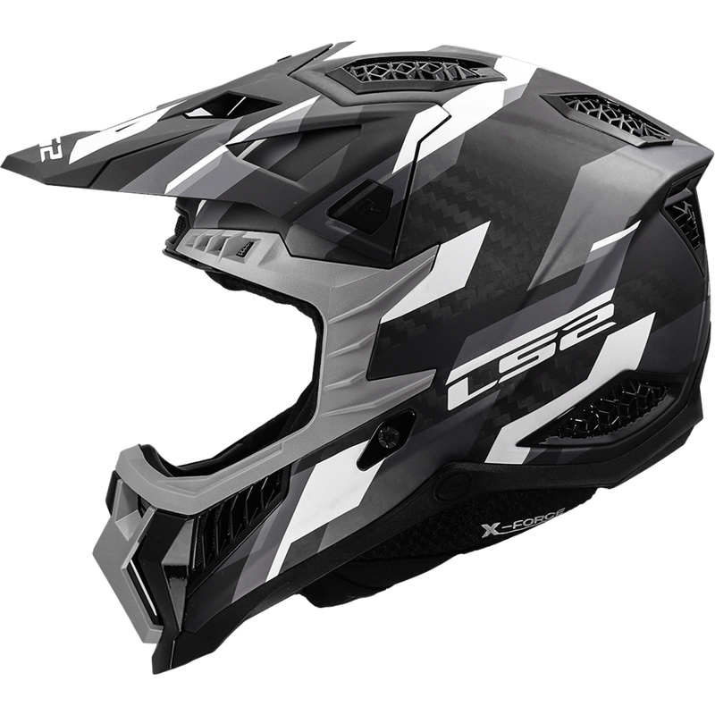 Motokrosa ķivere LS2 MX703 X-Force Phantom matēta melna-pelēka