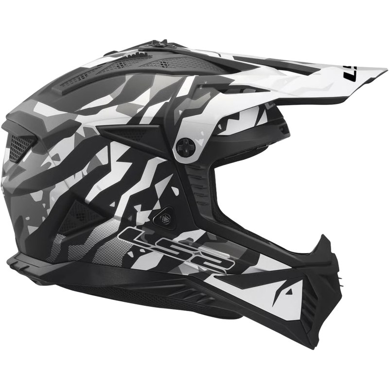 Motokrosa ķivere LS2 MX708 Fast II Grotesk matēta melna-pelēka