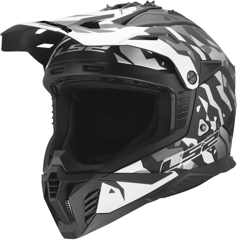 Motokrosa ķivere LS2 MX708 Fast II Grotesk matēta melna-pelēka