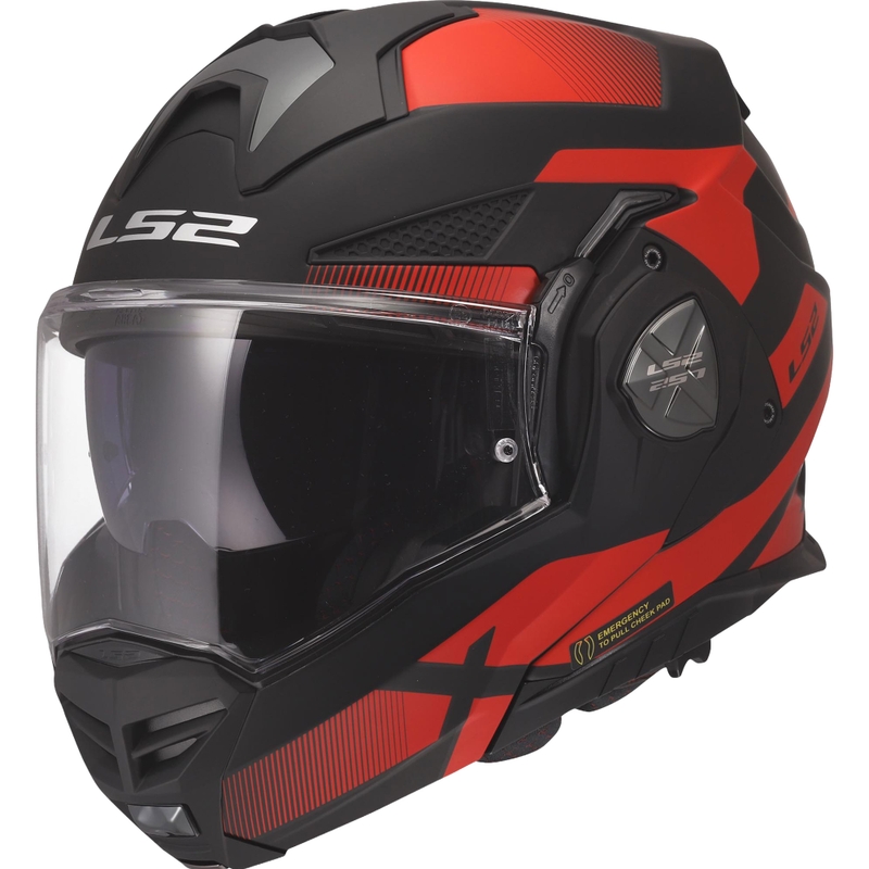 Atverama motocikla ķivere LS2 FF901 Advant X Nova matēti melna-sarkana