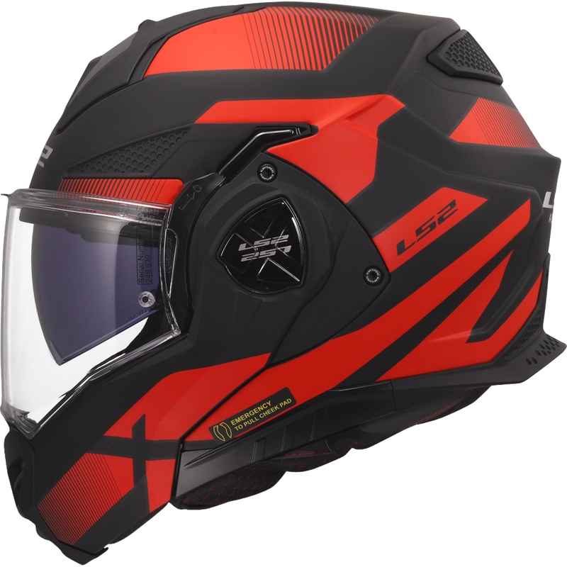 Atverama motocikla ķivere LS2 FF901 Advant X Nova matēti melna-sarkana