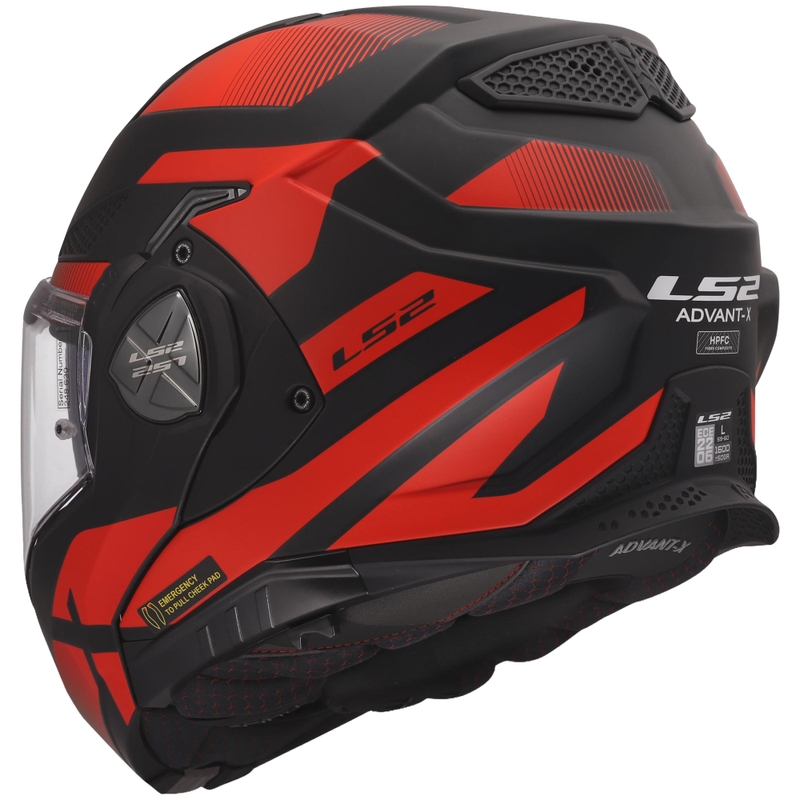Atverama motocikla ķivere LS2 FF901 Advant X Nova matēti melna-sarkana