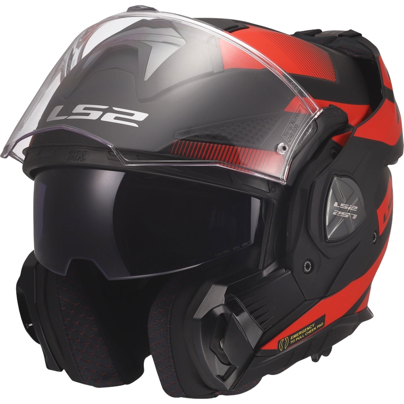 Atverama motocikla ķivere LS2 FF901 Advant X Nova matēti melna-sarkana