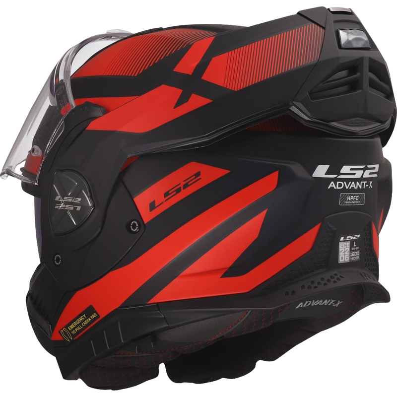 Atverama motocikla ķivere LS2 FF901 Advant X Nova matēti melna-sarkana