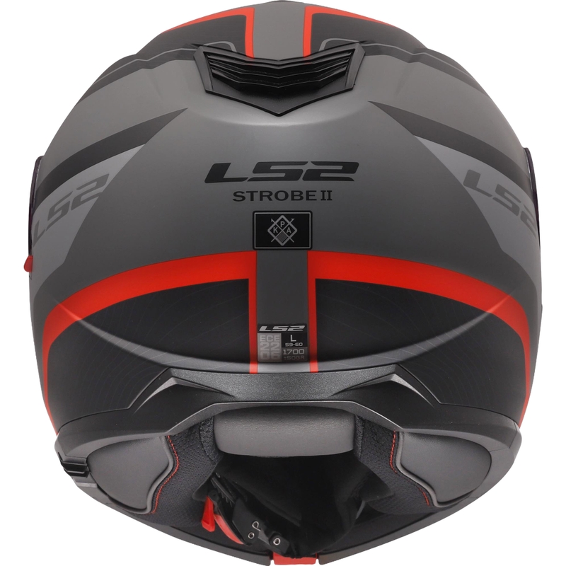 Atveramā ķivere LS2 FF908 Strobe II Monza matēta melna-pelēka-sarkana