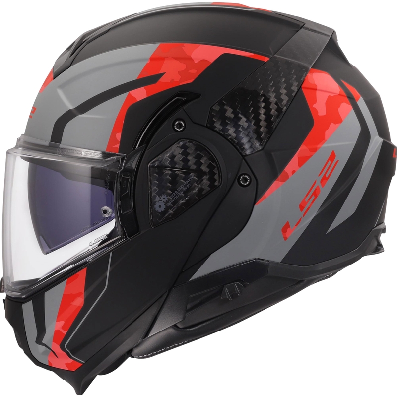 Atverama motocikla ķivere LS2 FF910 Advant II Glide matēta melna-pelēka-sarkana