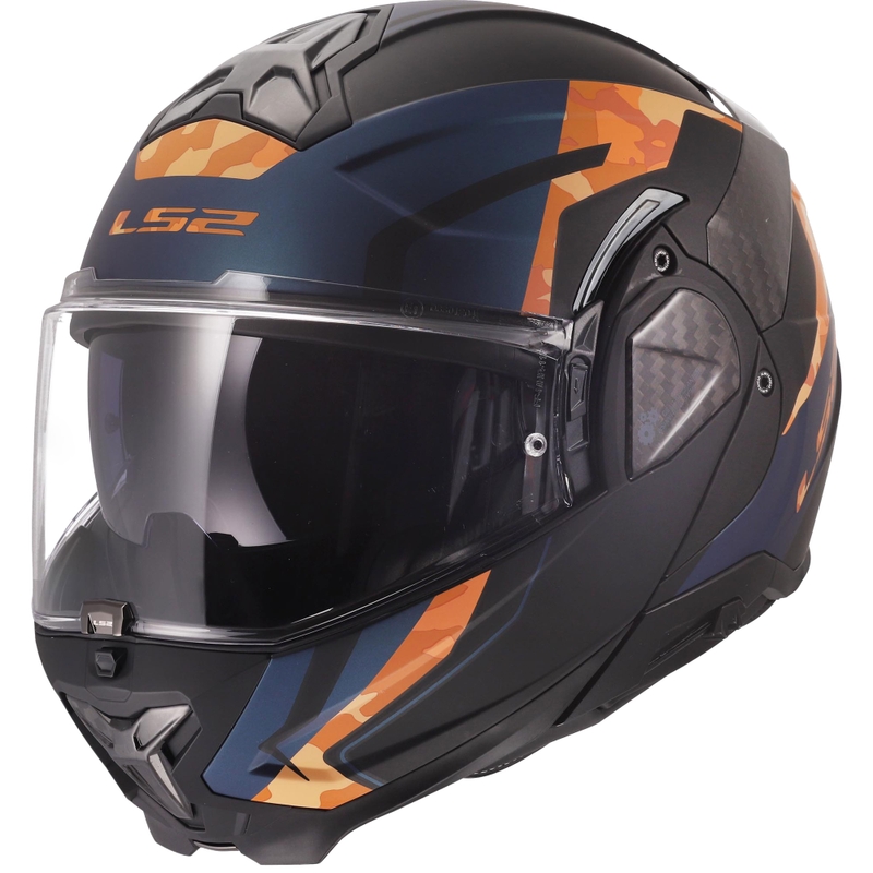 Atverama motocikla ķivere LS2 FF910 Advant II Glide matēti melna-oranža
