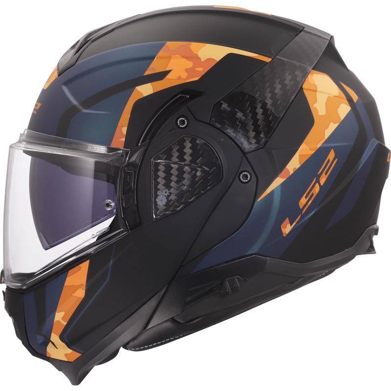 Atverama motocikla ķivere LS2 FF910 Advant II Glide matēti melna-oranža
