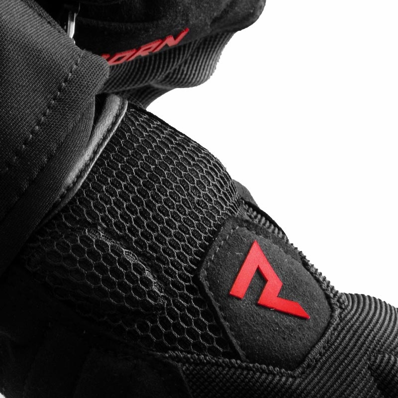 Sieviešu motocikla cimdi Rebelhorn Core melni-sarkani