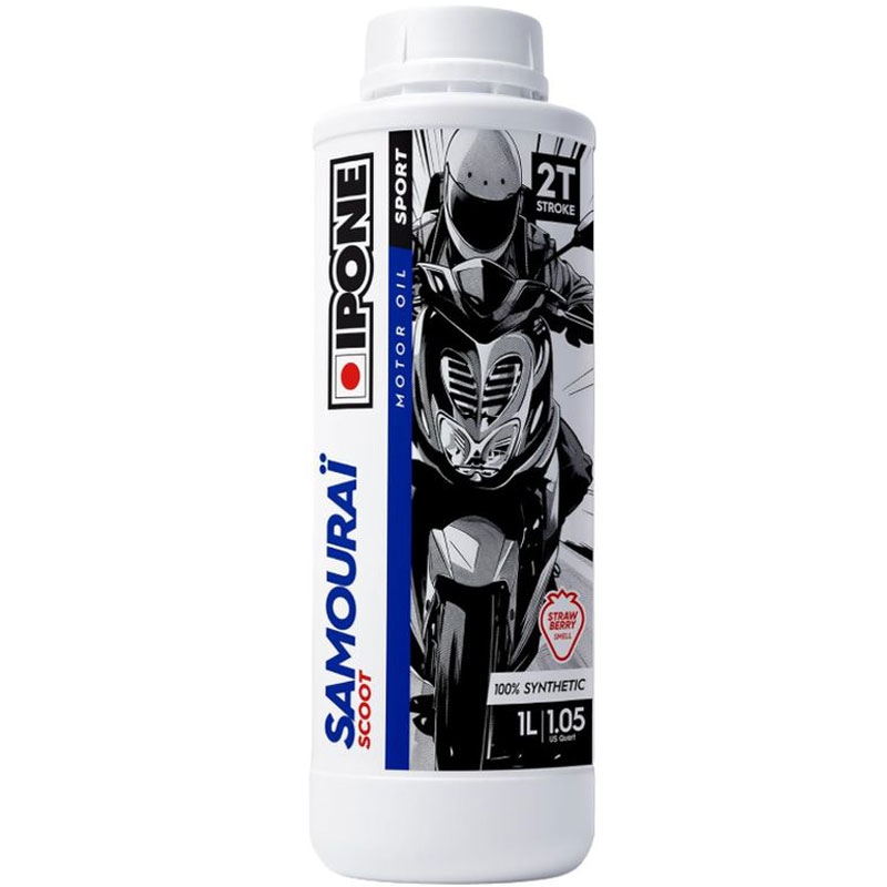 Benzīna eļļa Ipone Samourai Scoot Run 2T 1 l zemeņu
