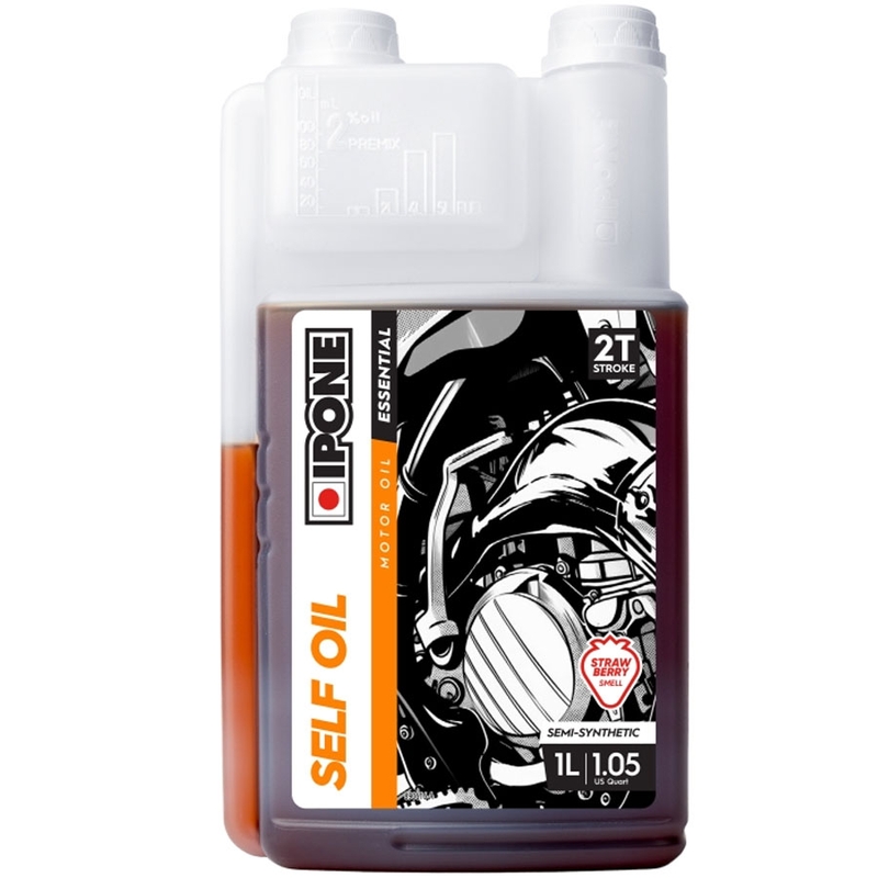 Benzīna eļļa Ipone Self Oil 2T ar dozatoru 1 l zemeņu