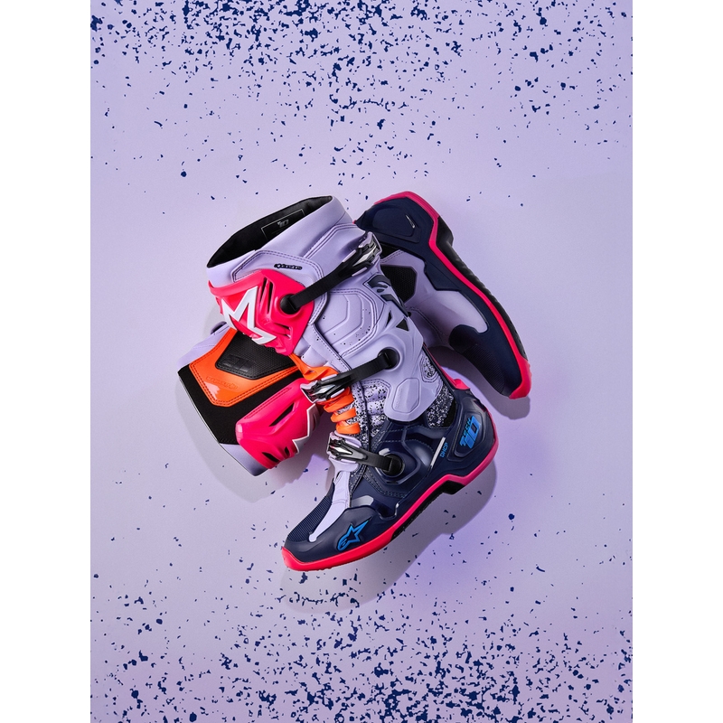 Alpinestars TECH 10 Limited Edition Records motokrosa zābaki melni