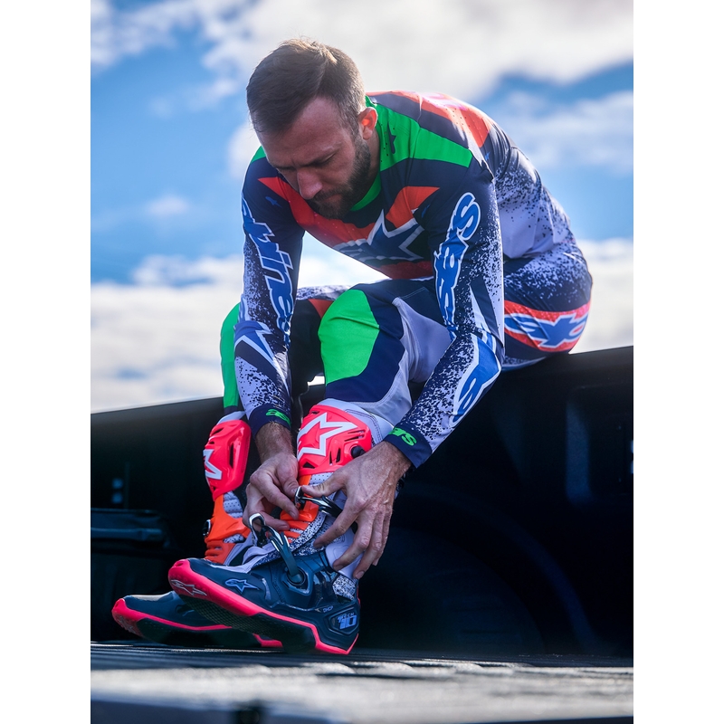 Alpinestars TECH 10 Limited Edition Records motokrosa zābaki melni