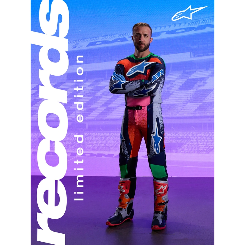 Alpinestars TECH 10 Limited Edition Records motokrosa zābaki melni