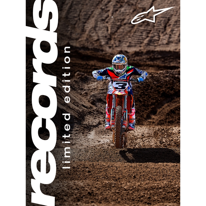 Alpinestars TECH 10 Limited Edition Records motokrosa zābaki melni