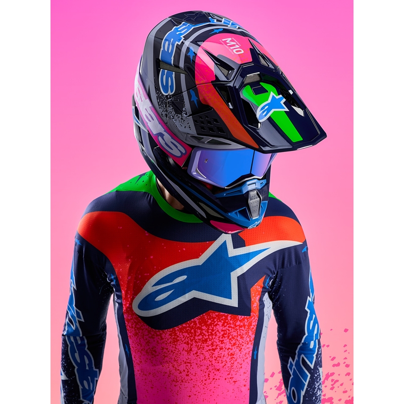 Alpinestars Supertech S-M10 Limited Edition Records motokrosa ķivere, pelēka