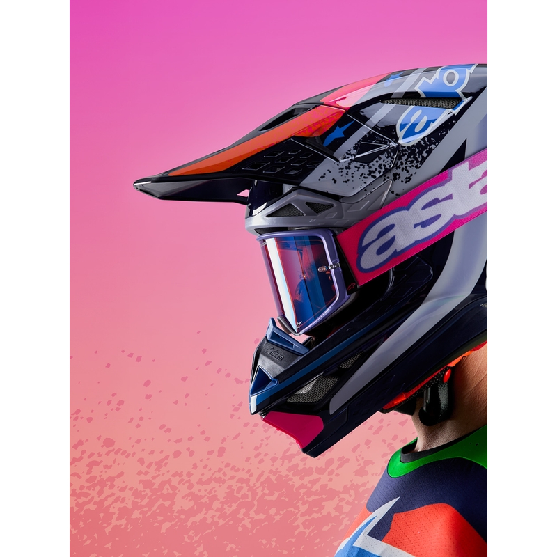 Alpinestars Supertech S-M10 Limited Edition Records motokrosa ķivere, pelēka