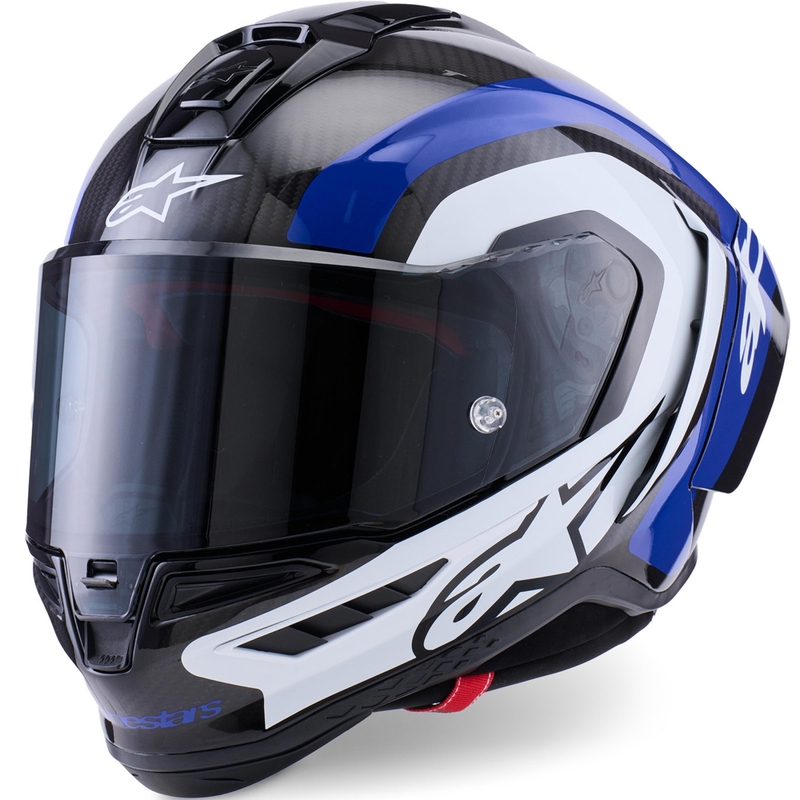 Alpinestars Supertech R10 Arius motocikla ķivere, pilna izmēra, melna-zila-balta
