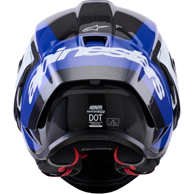 Alpinestars Supertech R10 Arius motocikla ķivere, pilna izmēra, melna-zila-balta