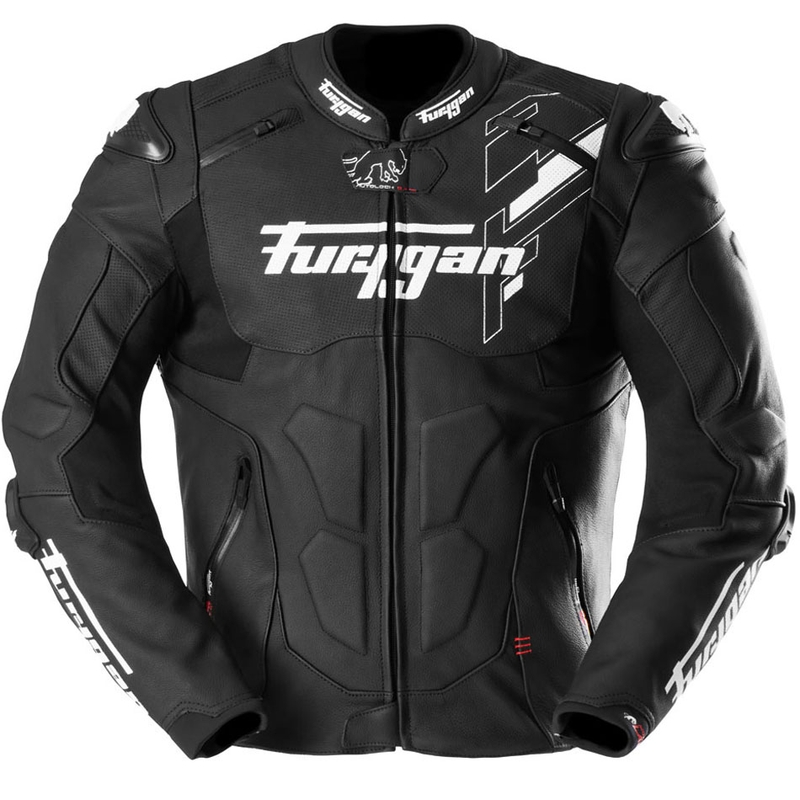 Furygan Raptor Evo 3 ādas motocikla jaka melna-balta